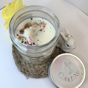 CandlAir Happy Easter üvegtégelyes szójaviasz illatgyertya - otthon & életmód - gyertya, illat, aroma - gyertya - Meska.hu
