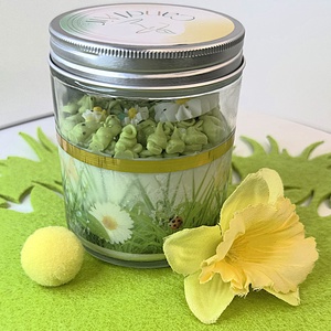 CandlAir Happy Spring üvegtégelyes szójaviasz illatgyertya - otthon & életmód - gyertya, illat, aroma - gyertya - Meska.hu