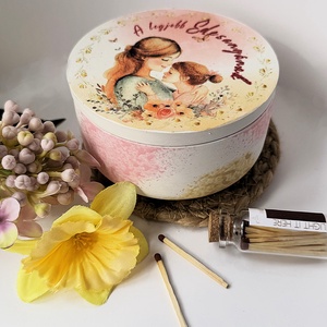 CandlAir A legjobb Édesanyának kerámiatégelyes szójaviasz illatgyertya - otthon & életmód - gyertya, illat, aroma - gyertya - Meska.hu