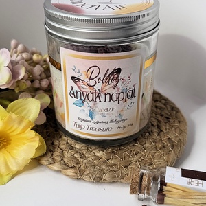 CandlAir A legjobb Nagymamának üvegtégelyes szójaviasz illatgyertya - otthon & életmód - gyertya, illat, aroma - gyertya - Meska.hu