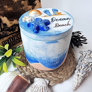 CandlAir Ocean Beach szójaviasz illatgyertya M-es méret - otthon & életmód - gyertya, illat, aroma - gyertya - Meska.hu