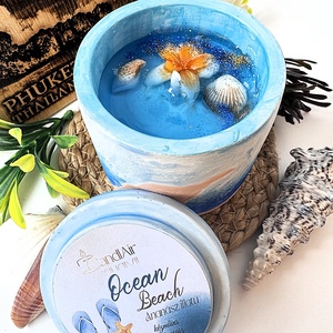 CandlAir Ocean Beach szójaviasz illatgyertya M-es méret - otthon & életmód - gyertya, illat, aroma - gyertya - Meska.hu