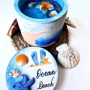 CandlAir Ocean Beach + Gift of Summer szett - otthon & életmód - gyertya, illat, aroma - gyertya - Meska.hu