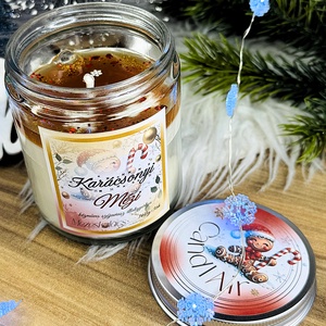 CandlAir Karácsonyi Mézi üvegtégelyes szójaviasz illatgyertya - Meska.hu
