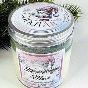 CandlAir Karácsonyi Manó üvegtégelyes szójaviasz illatgyertya - otthon & életmód - gyertya, illat, aroma - gyertya - Meska.hu