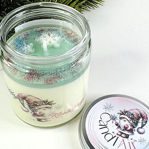 CandlAir Karácsonyi Manó üvegtégelyes szójaviasz illatgyertya - otthon & életmód - gyertya, illat, aroma - gyertya - Meska.hu