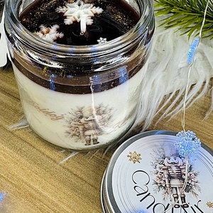 CandlAir Karácsonyi Diótörő üvegtégelyes szójaviasz illatgyertya - otthon & életmód - gyertya, illat, aroma - gyertya - Meska.hu