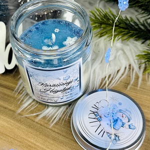 CandlAir Karácsonyi Hógolyó üvegtégelyes szójaviasz illatgyertya - Meska.hu