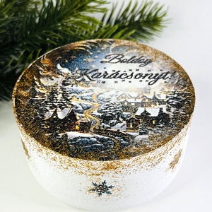 CandlAir Arany Karácsony szójaviasz illatgyertya kerámiatégelyben - otthon & életmód - gyertya, illat, aroma - gyertya - Meska.hu