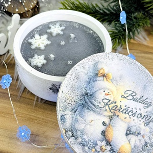 CandlAir Ezüst Karácsony szójaviasz illatgyertya kerámiatégelyben - Meska.hu