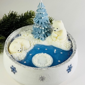 CandlAir Havas Karácsony szójaviasz illatgyertya kerámiatálban - otthon & életmód - gyertya, illat, aroma - gyertya - Meska.hu