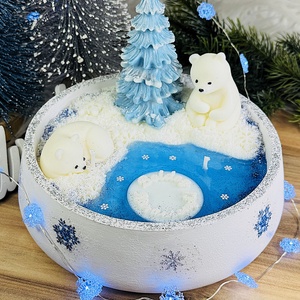 CandlAir Havas Karácsony szójaviasz illatgyertya kerámiatálban - Meska.hu