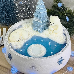 CandlAir Havas Karácsony szójaviasz illatgyertya kerámiatálban - otthon & életmód - gyertya, illat, aroma - gyertya - Meska.hu