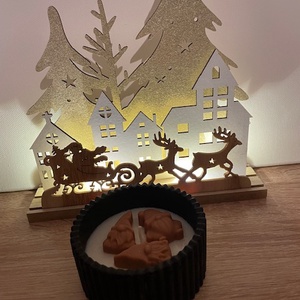 tégelyes gyertya, Karácsony, Karácsonyi lakásdekoráció, Karácsonyi illatgyertya, mécses, Gyertya-, mécseskészítés, MESKA