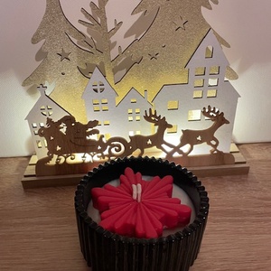 tégelyes gyertya - karácsony - karácsonyi lakásdekoráció - karácsonyi illatgyertya, mécses - Meska.hu