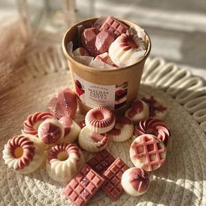 Málnás Panna Cotta Illatviasz 100% természetes szójaviaszból, Otthon & Életmód, Gyertya, illat, aroma, Aromalámpa, Gyertya-, mécseskészítés, MESKA