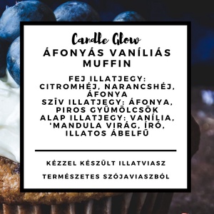 Áfonyás vaníliás muffin Illatviasz 100% természetes szójaviaszból - otthon & életmód - gyertya, illat, aroma - aromalámpa - Meska.hu