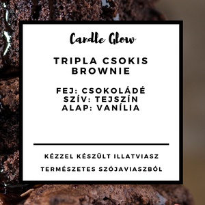 Tripla csokis brownie Illatviasz 100% természetes szójaviaszból - otthon & életmód - gyertya, illat, aroma - aromalámpa - Meska.hu