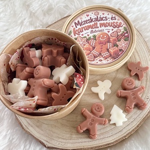 Mézeskalács- és karamell mousse illatviasz - karácsony - karácsonyi lakásdekoráció - karácsonyi illatgyertya, mécses - Meska.hu