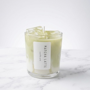 Matcha Latte vaníliaillatú szójaviasz gyertya (Kézműves jeges matcha latte gyertya), Otthon & Életmód, Gyertya, illat, aroma, Gyertya, Gyertya-, mécseskészítés, MESKA
