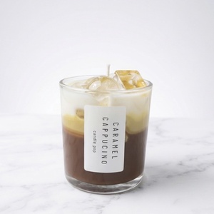 Caramel Cappuccino kávéillatú szójaviasz gyertya (Kézműves jegeskávé gyertya), Otthon & Életmód, Gyertya, illat, aroma, Gyertya, Gyertya-, mécseskészítés, MESKA