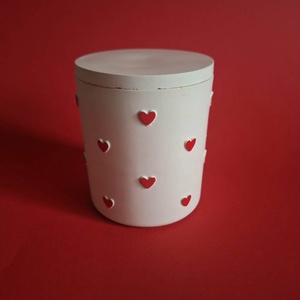 Illatgyertya kerámia tégelyben - karácsony - karácsonyi lakásdekoráció - karácsonyi illatgyertya, mécses - Meska.hu