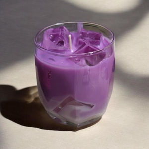 Levendula latte szójaviasz gyertya - otthon & életmód - gyertya, illat, aroma - gyertya - Meska.hu