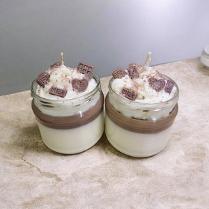 Házi csoki krém szójaviasz gyertya, Otthon & Életmód, Gyertya, illat, aroma, Gyertya, Gyertya-, mécseskészítés, MESKA