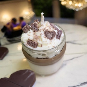 Házi csoki krém szójaviasz gyertya - otthon & életmód - gyertya, illat, aroma - gyertya - Meska.hu