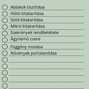 Takarítási lista, Szépségápolás, Mosás & Takarítás, , MESKA
