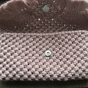 Makramé borítéktáska  - táska & tok - kézitáska & válltáska - kézitáska - Meska.hu