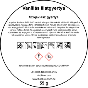 Vaníliás illatgyertya - otthon & életmód - gyertya, illat, aroma - gyertya - Meska.hu