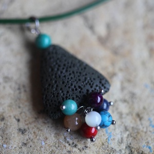 Színes ásvány nyaklánc - Meska.hu