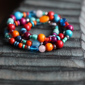 Színes karkötő/nyaklánc -  - Meska.hu