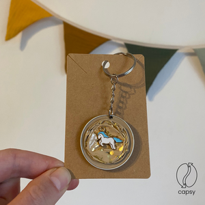Unikornis kávékapszula kulcstartó, Táska & Tok, Kulcstartó & Táskadísz, Kulcstartó, Ékszerkészítés, MESKA