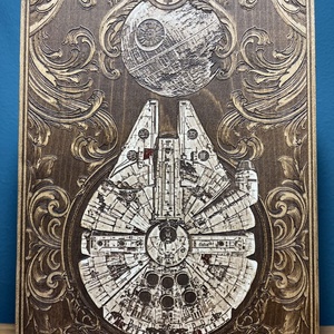 Custom Falcon II, Otthon & Életmód, Dekoráció, Fali és függő dekoráció, Falra akasztható dekor, Gravírozás, pirográfia, Famegmunkálás, MESKA