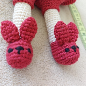 Nyuszi sapkás,cipős baba - játék & sport - plüssállat & játékfigura - nyuszi - Meska.hu