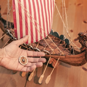 Viking hajó modell - művészet - makett, modell - Meska.hu