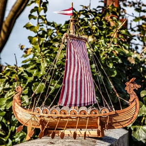 Viking hajó modell - művészet - makett, modell - Meska.hu