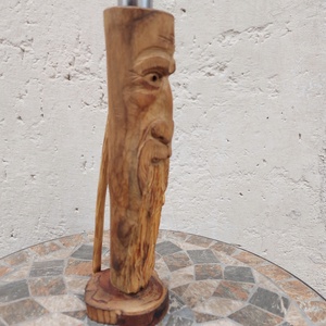 Rusztikus faragott gyertyatartó - otthon & életmód - gyertya, illat, aroma - gyertyatartó - Meska.hu