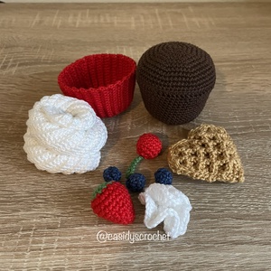 Horgolt muffin és waffel - játék & sport - szerepjáték - Meska.hu