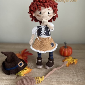 Horgolt boszorkány baba - otthon & életmód - dekoráció - halloween - halloweeni figurák - Meska.hu