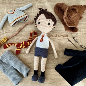 Harry Potter, horgolt baba - játék & sport - plüssállat & játékfigura - ember - Meska.hu