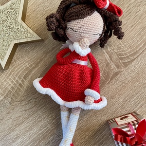 Horgolt karácsonyi baba - játék & sport - plüssállat & játékfigura - ember - Meska.hu
