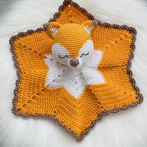 Horgolt babajáték - rókakendős - baba - mama - baba játékok - szundikendő, alvóka - Meska.hu