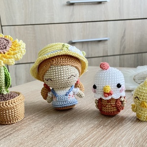 Horgolt mini farm - játék & sport - bábok - báb készlet - Meska.hu