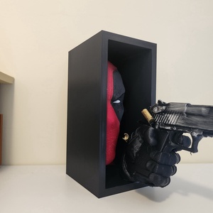 Deadpool könyvtámasz és polc dísz  - otthon & életmód - dekoráció - asztal és polc dekoráció - asztaldísz - Meska.hu