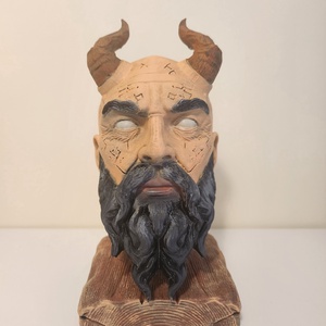 Mimir fej a God of War játékból  - otthon & életmód - dekoráció - asztal és polc dekoráció - asztaldísz - Meska.hu