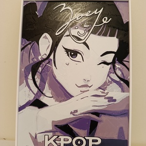3D K-pop démon Huntrix kép és dekor  - otthon & életmód - dekoráció - fali és függő dekoráció - falra akasztható dekor - Meska.hu