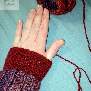 'Mona' horgolt egyujjas kesztyű MINTALEÍRÁS - diy (csináld magad) - szabásminta, útmutató - Meska.hu